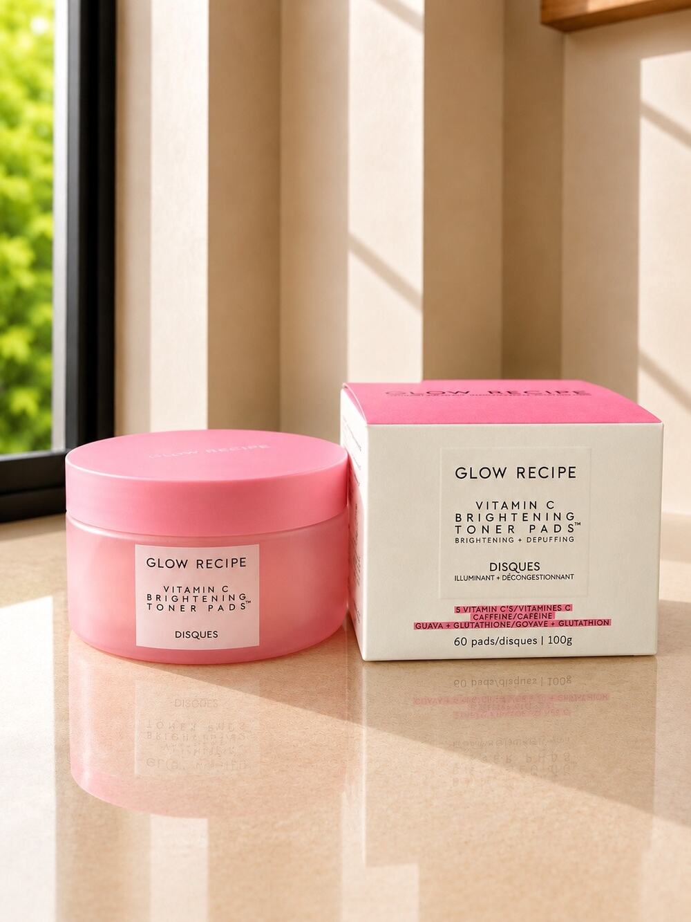 $30 Glow Recipe Vitamin C Brightening Korean Toner Pads 60 Count